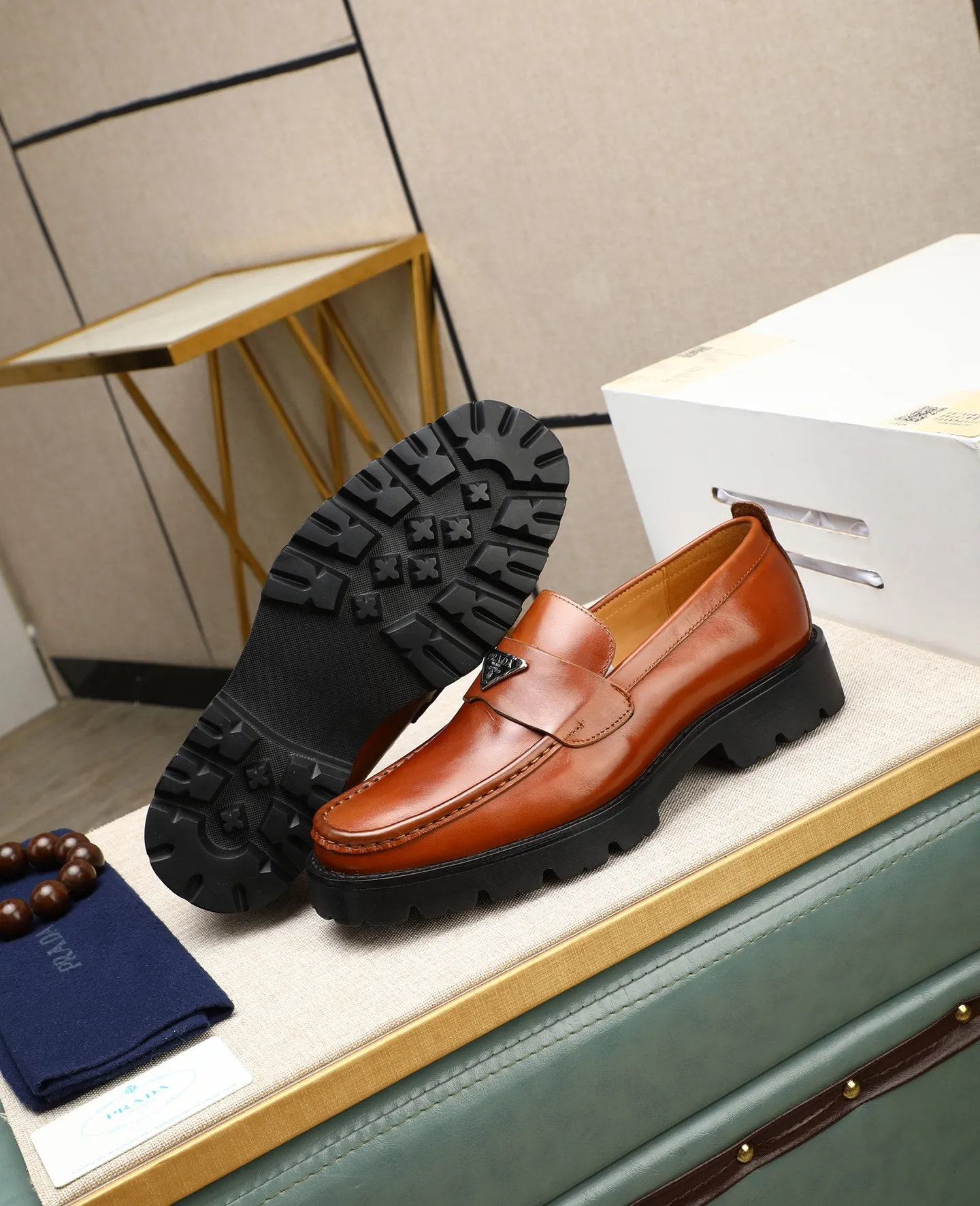 Men's men's shoes 💰540 (water-dyed cow leather) 📛📛PRADA high-end 20 counter latest model formal business leather shoes 👔 original version of the highest quality! Imported from Italy🇮🇹First layer calfskin fabric➕Cowhide lining Original outsole Formal size: 38➖45